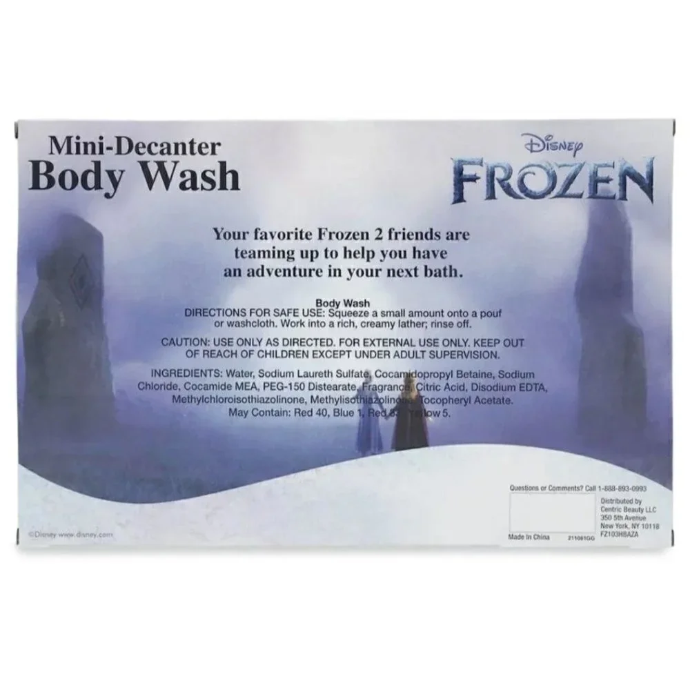 Disney Frozen‎ Mini Decanter Bath Soap Hans Elsa Olaf Sven Christmas Gift Kids